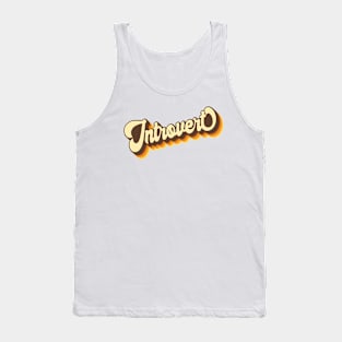 Retro 70s Groovy 3D Lettering Introvert Tank Top